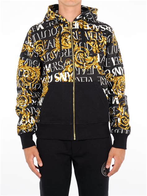 versace jeans felpa uomo scritte sulle.spalle|Felpa con logo .